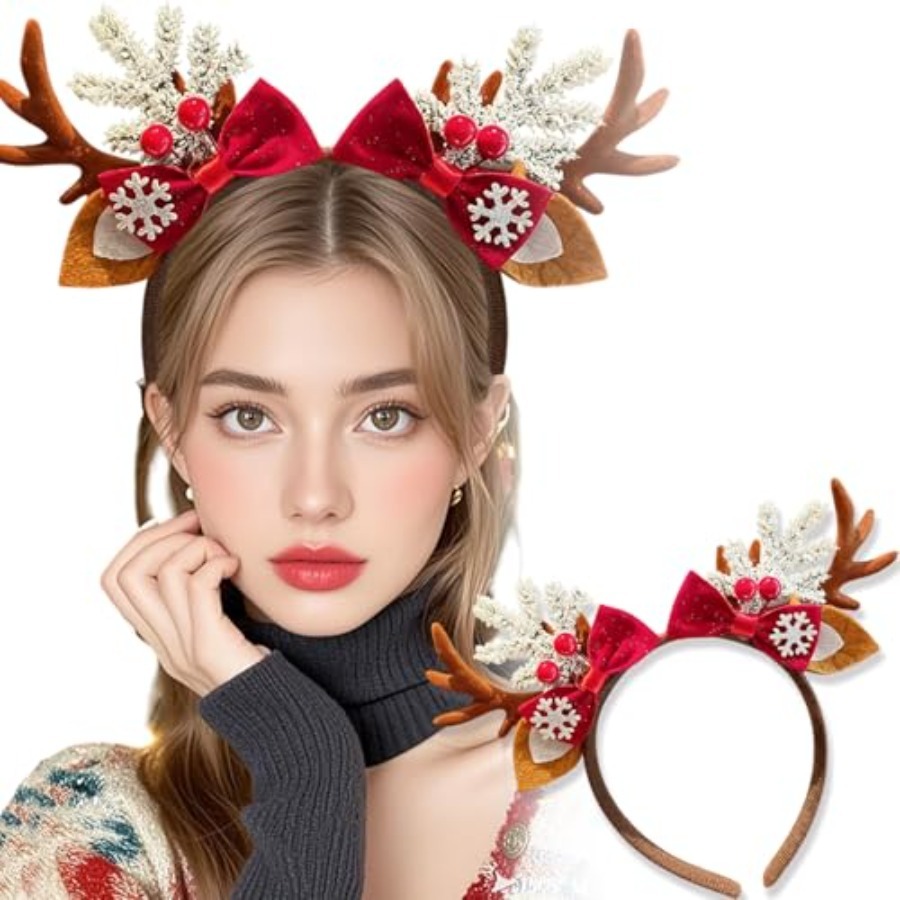 Reindeer Antlers Headband - Leuke Kerst Haarband voor Vrouwen Rendier