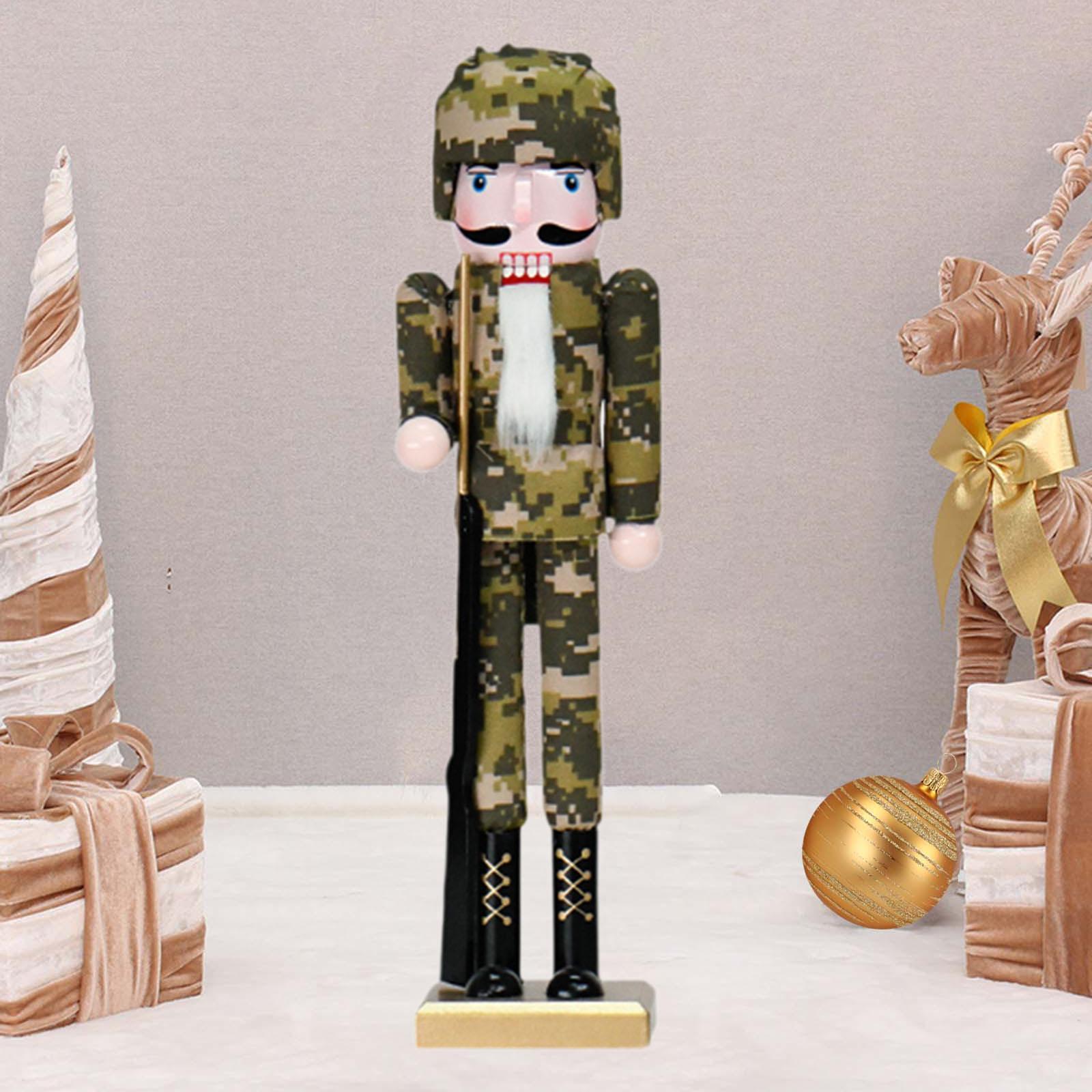 Nutcracker Figurine - Houten notenkrakerbeeldjes, kerstnotenkraker sculptuur, notenkrakers voor