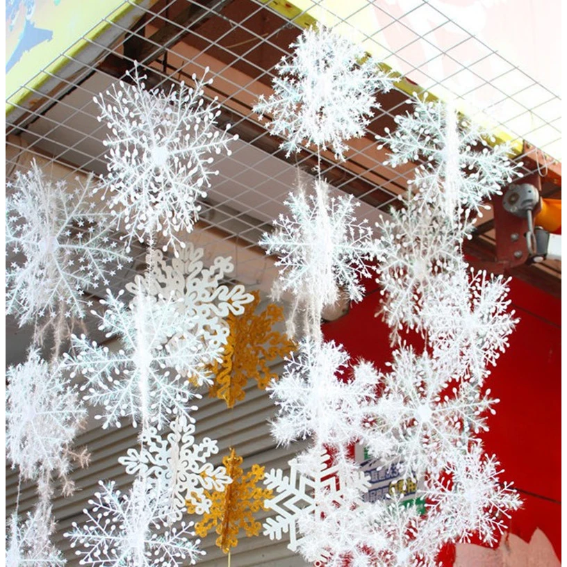 Christmas Tree Artificial - 30 stuks Kerst Sneeuwvlok Ornament Kerstboomdecoratie