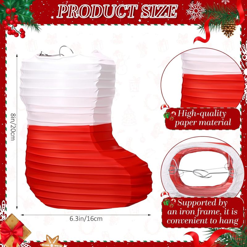 1 stuk kerstpapieren lantaarns - Christmas Stocking Hanging recensie en prijs