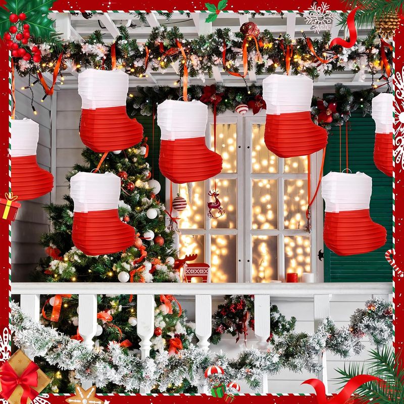 1 stuk kerstpapieren lantaarns - Christmas Stocking Hanging recensie en prijs
