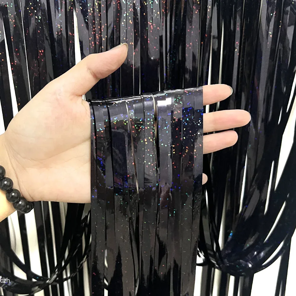 Blauw 2M*1M Laser Tinsel Folie - Tinsel Garland Decoration recensie en prijs
