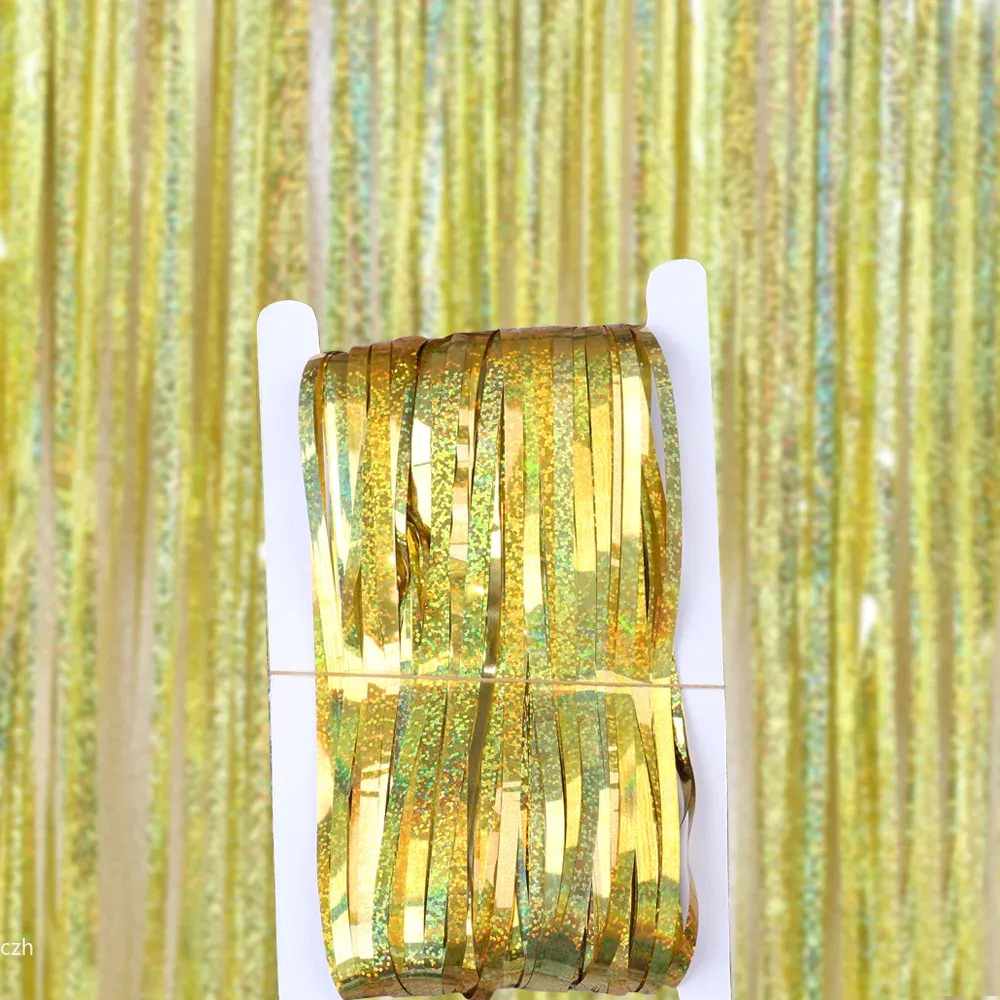 Blauw 2M*1M Laser Tinsel Folie - Tinsel Garland Decoration recensie en prijs