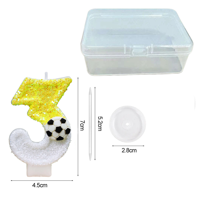 Geel-witte pailletten sport vo - Holiday Candle Set recensie en prijs